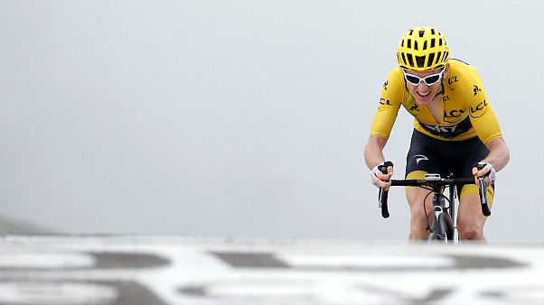Geraint Thomas im gelben Trikot Geraint Thomas im gelben Trikot