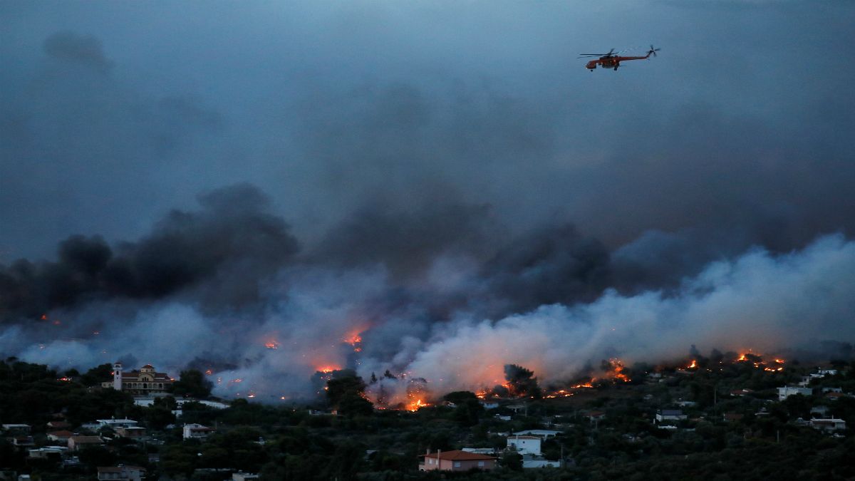 آتش‌سوزی یونان یکی از مرگبارترین حریق‌های قرن
