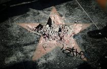 Der zerstörte Trump-Stern auf dem Hollywood Walk of Fame