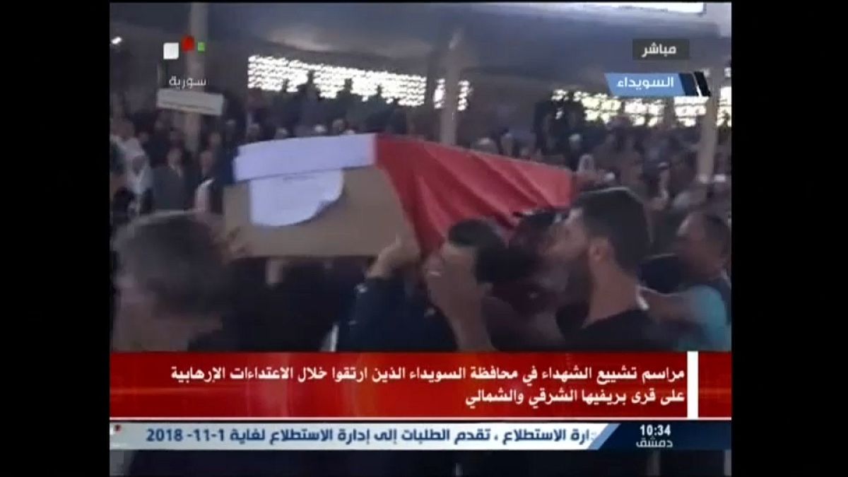 Syria: Mass funeral after deadliest onslaught in Sweida