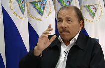 Presidente da Nicarágua, Daniel Ortega em entrevista à Euronews