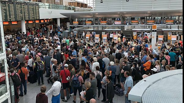 Chaos am Münchener Flughafen Chaos am Münchener Flughafen