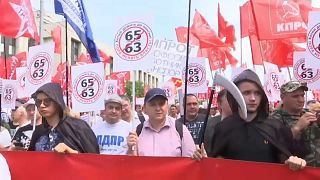 Protestos na Rússia contra planos de aumento da idade de reforma