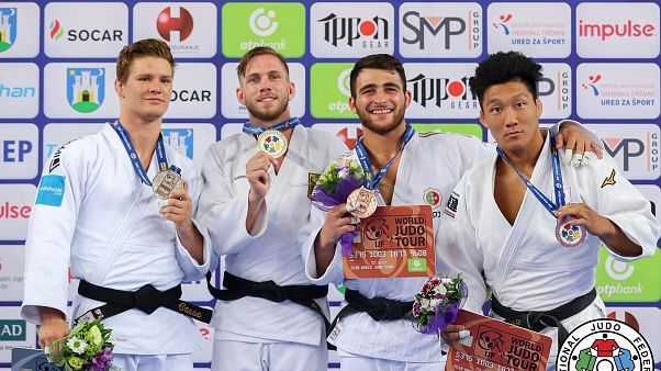 Die vier Medaillengewinner der Judo-Wertung bis 81kg Die vier Medaillengewinner der Judo-Wertung bis 81kg