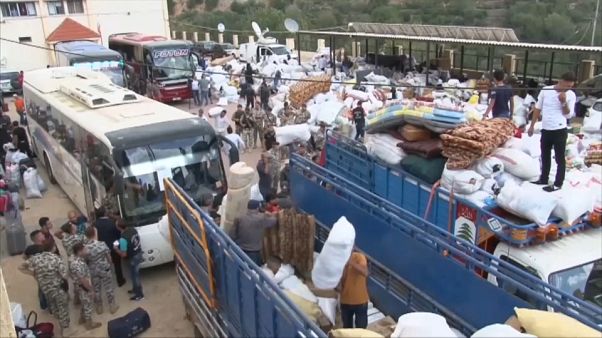 Hundreds of Syrian refugees living in Lebanon return home Hundreds of Syrian refugees living in Lebanon return home