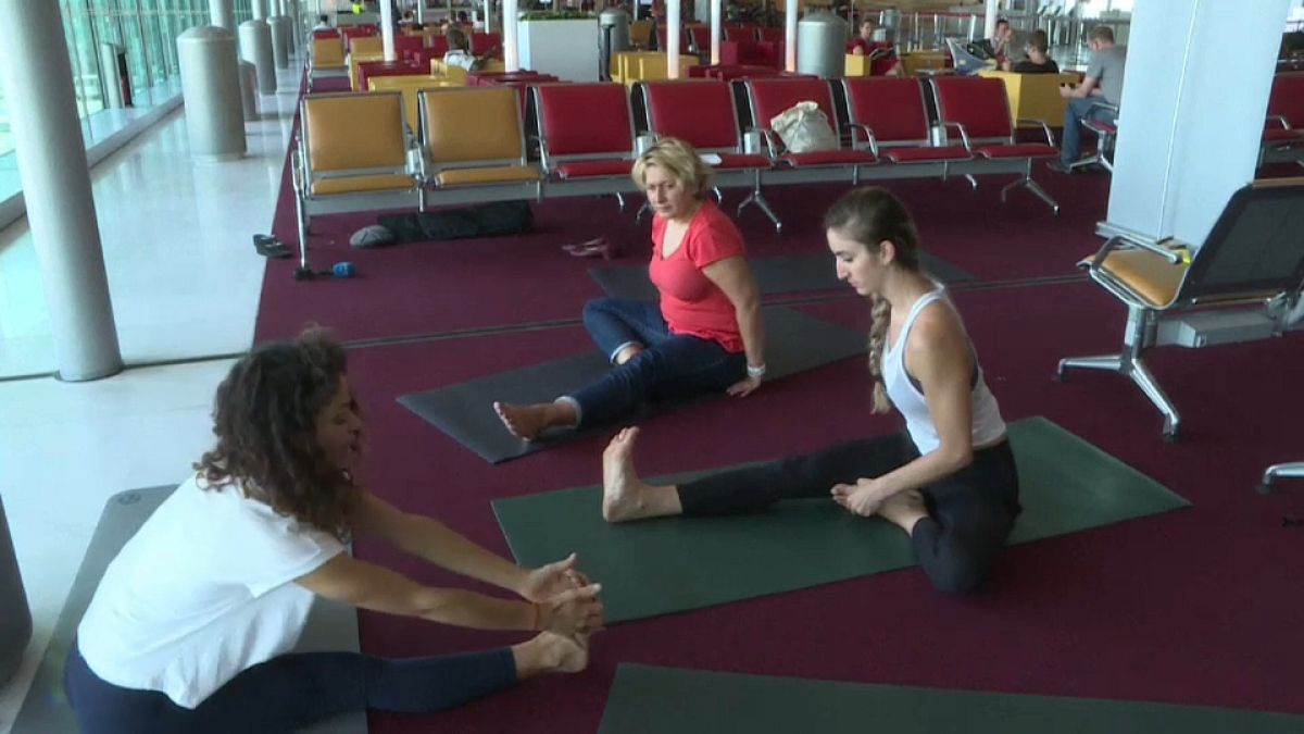 Du yoga dans les aéroports parisiens