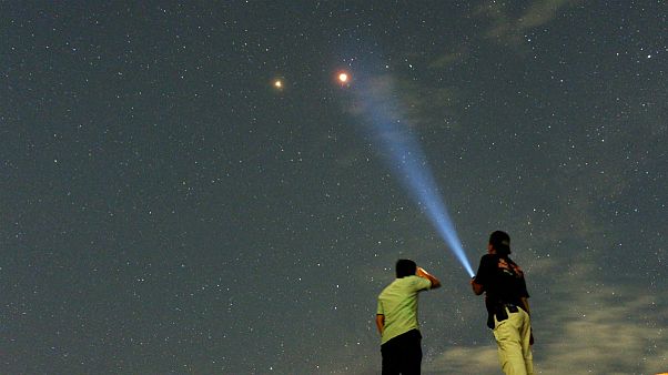 Mars alongside the lunar eclipse Mars alongside the lunar eclipse