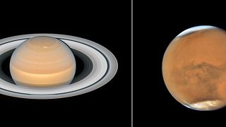 New images of Saturn (L) and Mars (R) have been released.