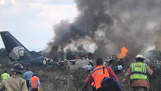 Watch: Aeroméxico plane crashes moments after take-off