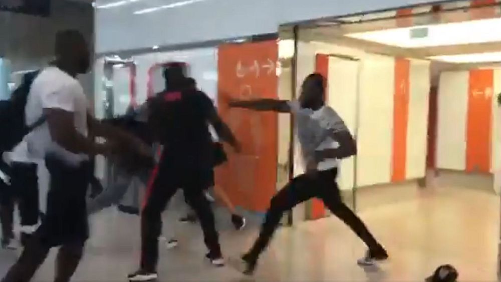 Mass airport brawl between rap stars closes terminal and delays flights in Paris