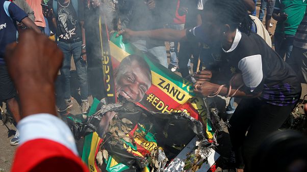UN condemns violence in Zimbabwe amid protests over initial election results UN condemns violence in Zimbabwe amid protests over initial election results