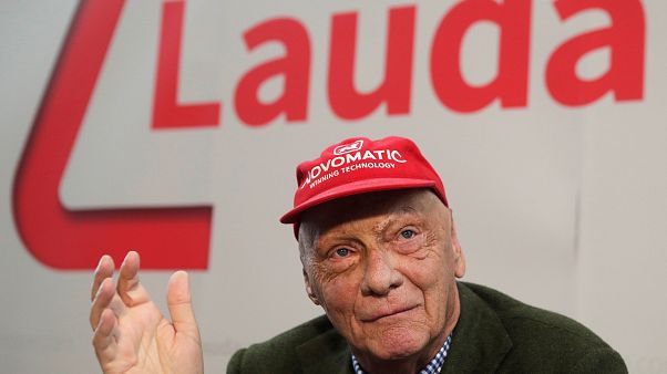 Niki Lauda bei einer Pressekonferenz in Wien Niki Lauda bei einer Pressekonferenz in Wien