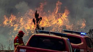 Portuguese firefighters evacuate villages in the Algarve