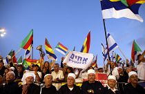 Bandera druza decorada con la estrella de David