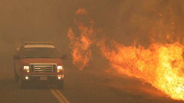 Fogo continua a alastrar em duas frentes a norte de São Francisco Fogo continua a alastrar em duas frentes a norte de São Francisco