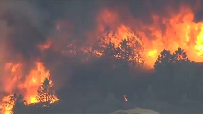 Waldbrand im kalifornischen Santa-Ana-Gebirge
