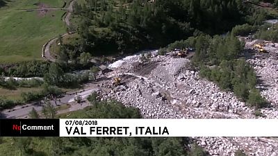 Enorme corrimiento de tierra en el norte de Italia