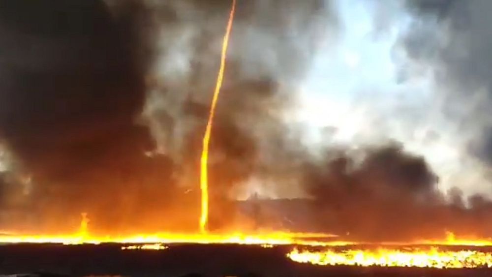 Firenado forms at Derbyshire factory blaze