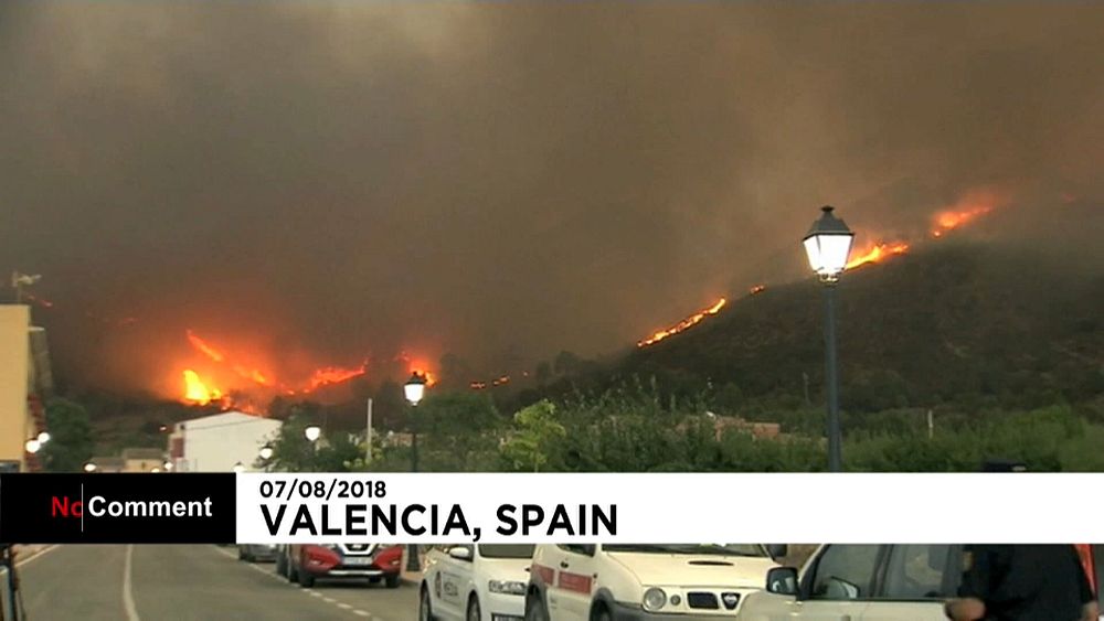 Waldbrand in der Nähe von Valencia hält Feuerwehr weiter in Atem