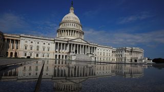 Capitol in Washington spiegelt sich
