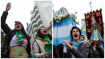 الأرجنتين ترفض تشريع الإجهاض والشارع بين احتجاجات واحتفالات