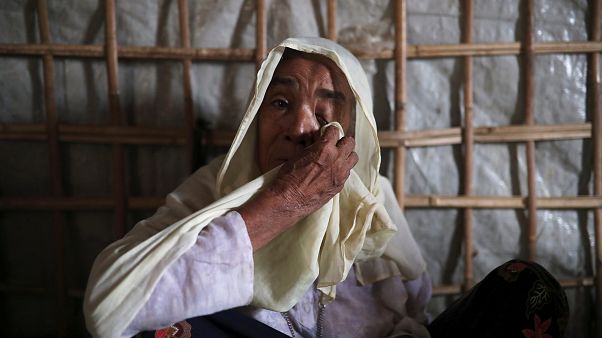 Rohingya mülteci kampında kalan Arakan Müslümanı bir kadın Rohingya mülteci kampında kalan Arakan Müslümanı bir kadın