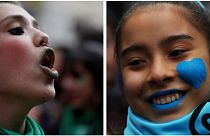 En imágenes, protestas a favor y contra el aborto tiñen Buenos Aires de verde y celeste
