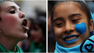 En imágenes, protestas a favor y contra el aborto tiñen Buenos Aires de verde y celeste