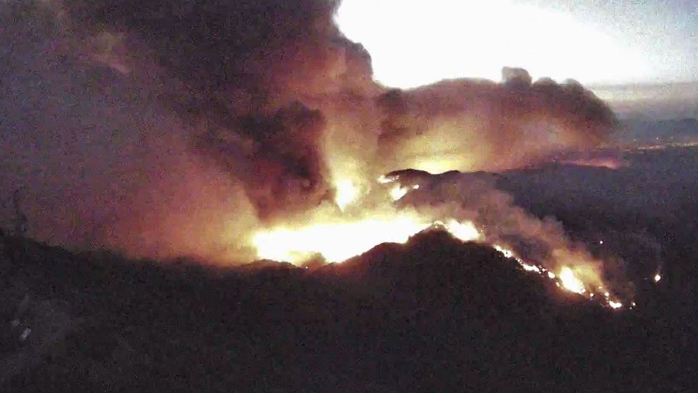 Watch: time-lapse of major blaze in wildfire-hit California