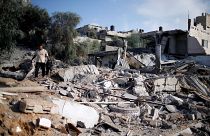 آثار القصف الإسرائيلي لغزة اليوم الخميس