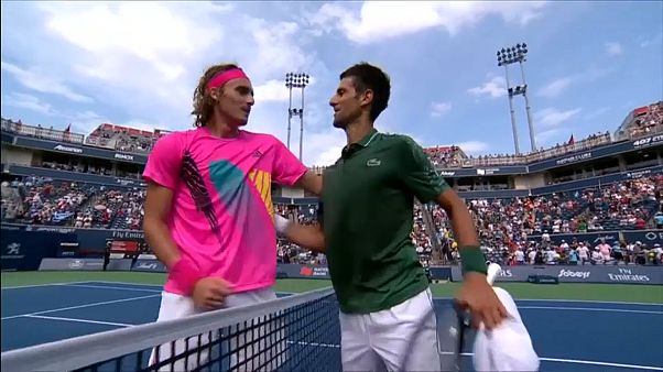 Genç Yunan tenisçi Tsitsipas Rogers Cup'ta Djokoviç'i devirdi Genç Yunan tenisçi Tsitsipas Rogers Cup'ta Djokoviç'i devirdi