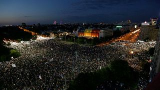 In pictures: Romania's anti-government protest in Bucharest