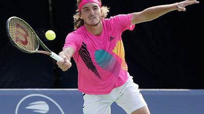Stefanos Tsitsipas bei seinem Halbfinale in Toronto