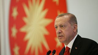 Der türkische Präsident Recep Tayyip Erdoğan bei einer Rede in Trabzon