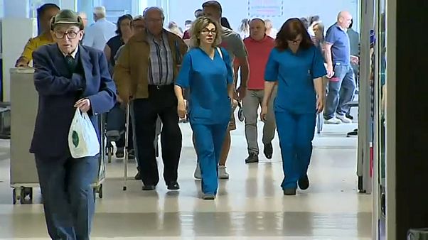 Enfermeiras num hospital - Greve dos enfermeiros Enfermeiras num hospital - Greve dos enfermeiros