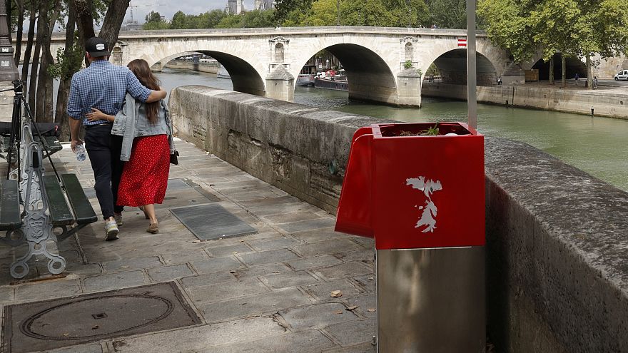 Open air public urinals in paris