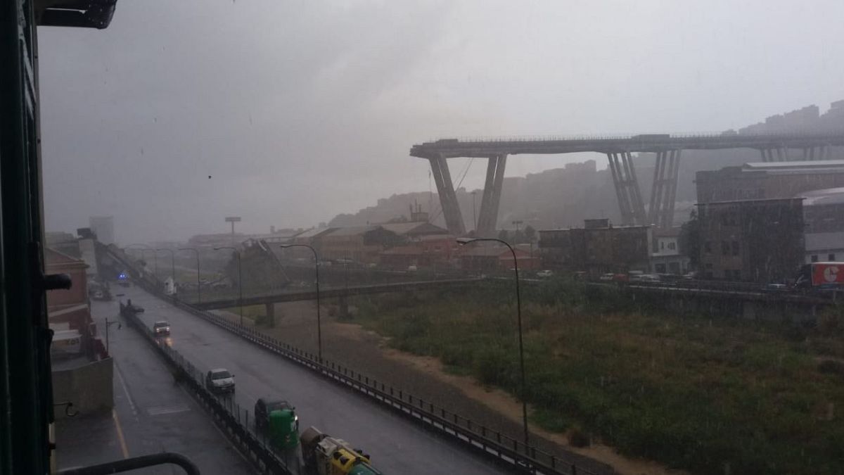 Bridge collapse in Genoa