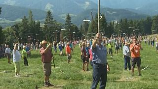 Watch: Slovenians gather to set Guinness World Record in scything