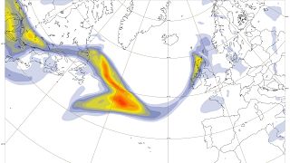 Aerosol de quema de biomasa cruzando el Atlántico