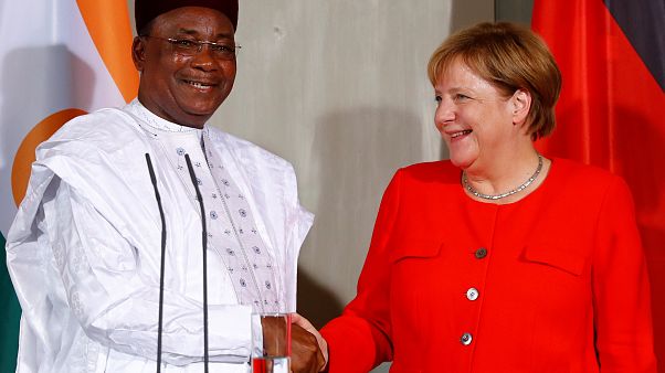 Merkel und Issoufou auf Schloss Meseberg Merkel und Issoufou auf Schloss Meseberg