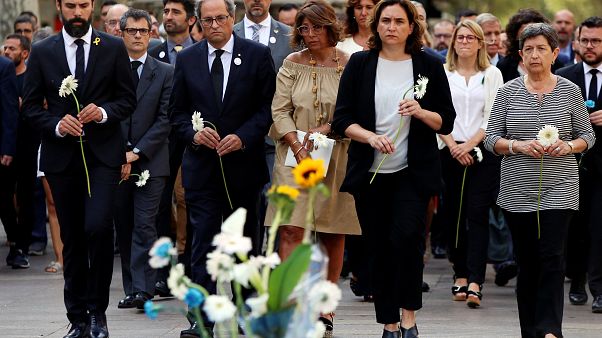 Gedenken ein Jahr nach der Amokfahrt von Barcelona Gedenken ein Jahr nach der Amokfahrt von Barcelona
