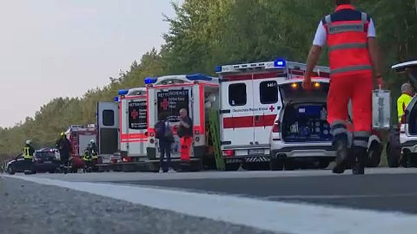 Buszbaleset Rostocknál Buszbaleset Rostocknál