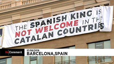 Watch: Protesters object to Spanish King's Barcelona visit  