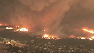 California firefighters battle tornado blaze