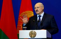 Präsident Alexander Lukaschenko bei einer Rede