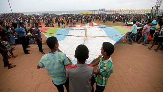 Sri Lanka'da uluslararası uçurtma festivali büyük ilgi gördü