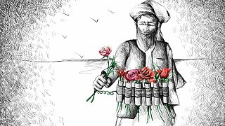 هنرمند افغان مشکلات جامعه را با کارتون نقاشی می‌کند