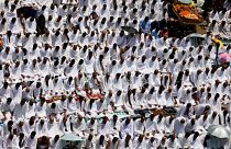 In pictures: More than 2 million Muslims gather in Mecca as haj pilgrimage begins