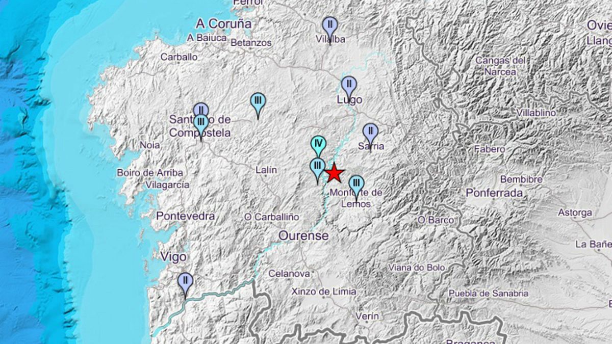 Un terremoto de magnitud 4.1 sacude Galicia