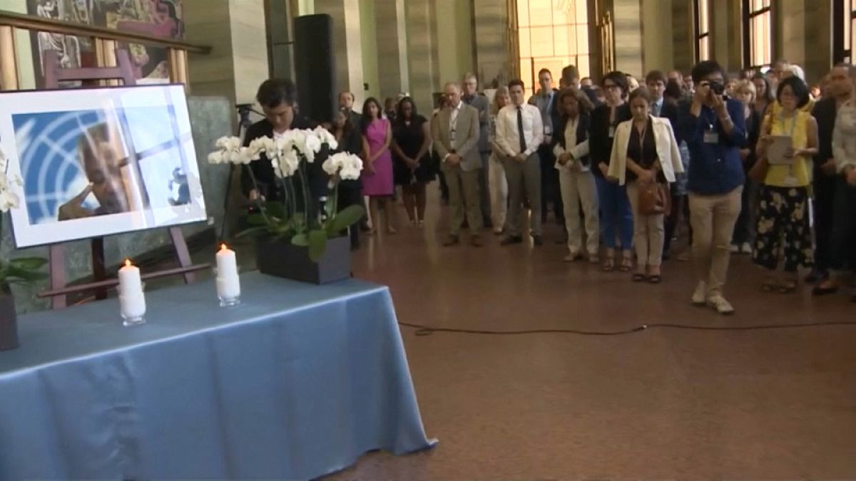 مراسم یادبود کوفی عنان در مقر اروپایی سازمان ملل